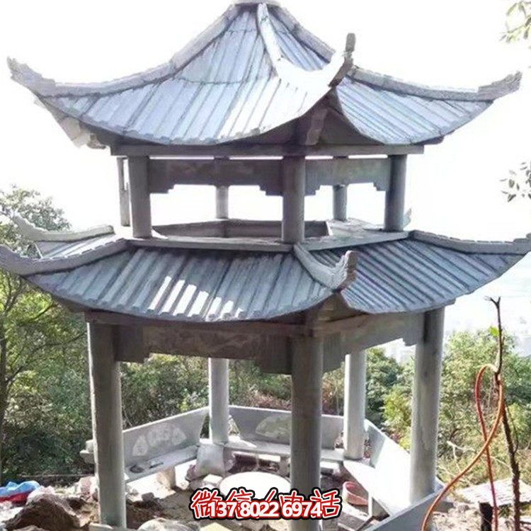 經(jīng)典雙層大理石雕塑涼亭，給你不一樣的室外體驗(yàn)