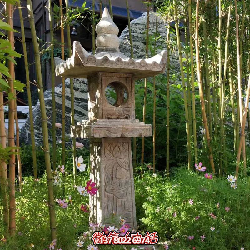 華麗的青石燈籠，點(diǎn)綴你的園林