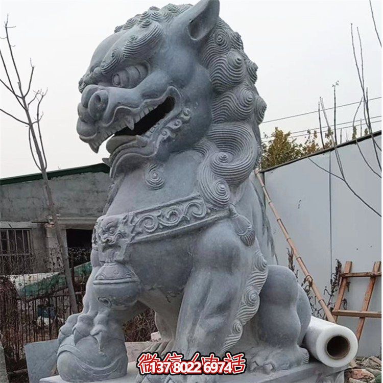 豪華庭院大型獅子雕塑，招財(cái)進(jìn)寶，鎮(zhèn)宅門口裝飾