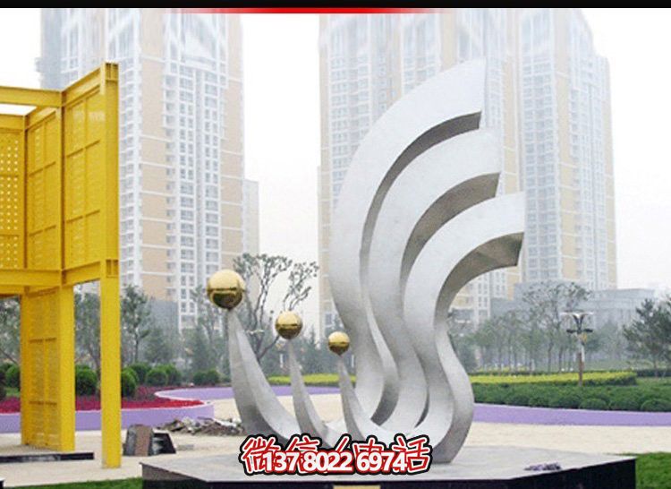 鳳凰不銹鋼雕塑，點亮公園廣場